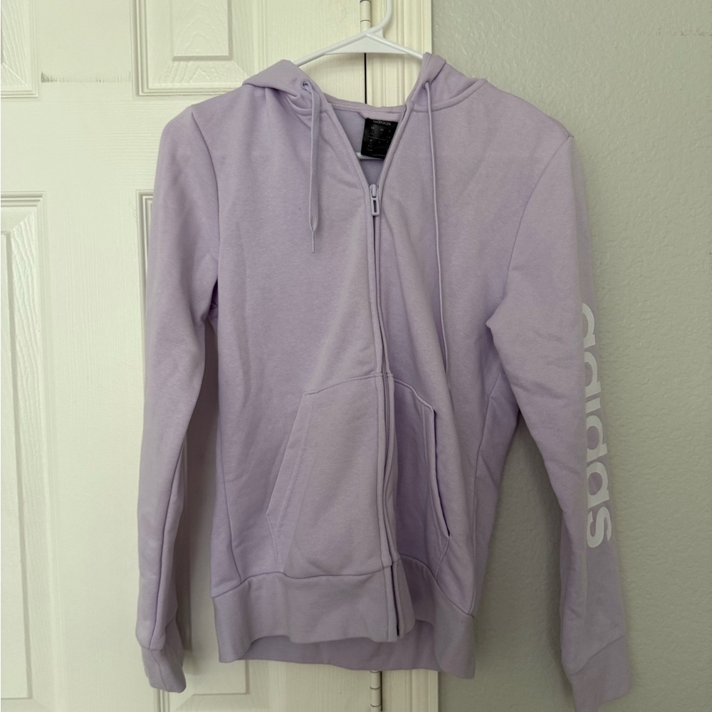 Adidas Lavender Zip-Up Hoodie